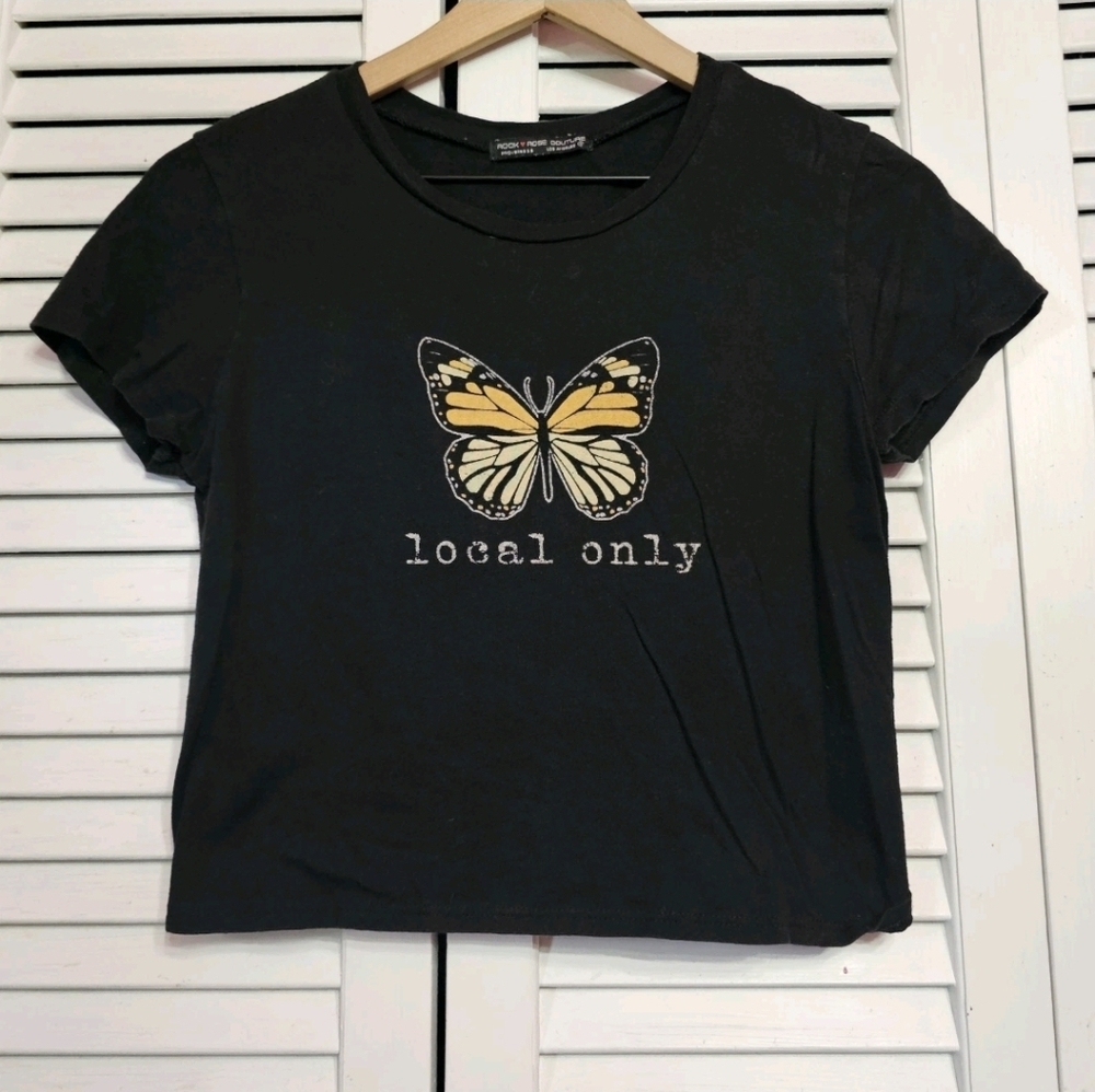Rock Rose Couture •‎ Butterfly Crop Tee